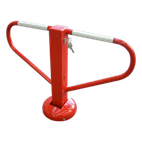 Barrière de parking Crash Proof - rouge - rabattble - serrure cylindrée