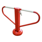 Barrière de parking Crash Proof - rouge - rabattble - serrure cylindrée