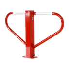 Barrière de parking - rouge ou galvanisé - pliable avec serrure triangulaire