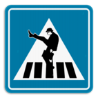 Verkeersbord SB250 - Silly Walk oversteekplaats