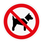 Vloersticker - Verboden voor honden