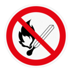 Vloersticker - Roken en open vuur verboden