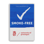 Informatiebord Smoke-Free University met logo