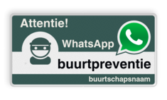 WhatsApp Attentie Buurtpreventie Informatiebord 05t - L209wa-g