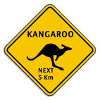 Verkeersbord Australië - Kangaroo