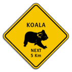 Panneau de signalisation Australien - Koala