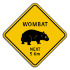 Verkeersbord Australië - Wombat