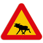 Verkeersbord Zweden - Eland