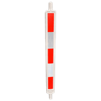 Baken Sb250 2c rood wit (dubbelzijdig reflecterend klasse 3)