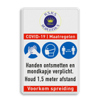 Informatiebord COVID-19 - maatregelen met eigen logo