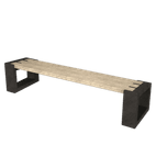 Parkbank zonder rugleuning - Bicolor - type Matrix