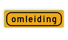 Omleidingsbord - T101 - omleiding - Werk in uitvoering