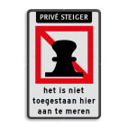 Bord verboden aan te meren - Prive steiger