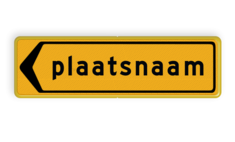 Omleidingsbord - T104l - Plaatsnaam - Werk in uitvoering