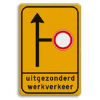 Omleidingsbord - WIU L10-01rdC01t-ob - uitgezonderd werkverkeer