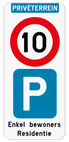 Parkeerbord Privéterrein C43-E9 + eigen tekst