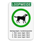 Informatiebord - Hondenloopweide