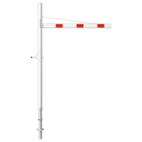 Limiteur de hauteur variable 1,8 - 2,8 mètres - Horizontal et rotatif en une pièce - Montage dans le sol