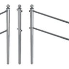 Buisligger Ø33,7mm voor geleidehek TS60 - antracietgrijs RAL 7016 of gegalvaniseerd