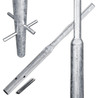 Flespaal staal - 2200mm boven de grond