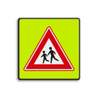 Verkeersbord RVV J21f - FLUOR Overstekende Kinderen