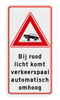 Verkeersbord RVV J39 met tekst