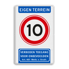 Informatiebord EIGEN TERREIN A01-xx Verboden toegang art461