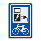 Verkeersbord RVV BW101_SP20 Oplaadpunt elektrische fiets - reflecterend