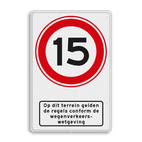 Verkeersbord RVV A01-15 wegenverkeerswetgeving  - BT13b