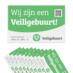 Reflecterende Stickerset Veiligebuurt.nl - Buurtpreventie ( 10 stuks )