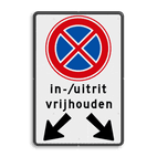 Verkeersbord RVV E2 + pictogram - Verbod stil te staan