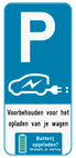 Parkeerbord E9 elektrisch laden + eigen tekst + Pictogram