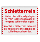 Toegangsbord voor Schietterrein Defensie