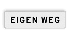 Verkeersbord RVV OBD02 - Onderbord - Eigen weg