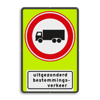 Verkeersbord RVV C07fOB108 - Gesloten voor vrachtverkeer met uitzondering