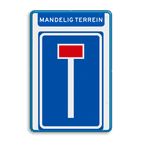 Verkeersbord RVV L08 - Mandelig terrein