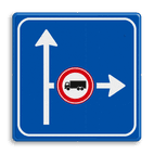 Verkeersbord RVV L10-02r-C07 - rechts verboden voor vrachtverkeer