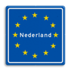 Verkeersbord RVV L403 - Grensbord Nederland