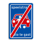 Verkeersbord L53e - Einde Speelstraat