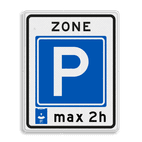 Verkeersbord RVV E10zb  - Parkeerzone parkeerkaart