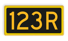 Seinnummerbord herhalingssein - RS - 400x200mm - Reflecterend