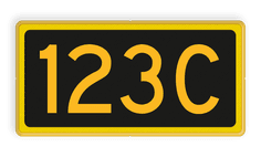 Seinnummerbord codewisselsein - RS - 400x200mm - Reflecterend