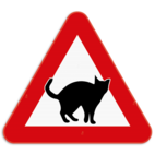 Verkeersbord SB250 - opgelet overstekende katten