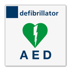 Veiligheidsbord defibrillator/AED - Reflecterend