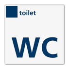 Bord services toilet/WC - Reflecterend