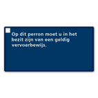 Communicatiebord vervoerbewijs - 320x160mm Reflecterend