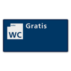 Communicatiebord Gratis WC - 320x160mm Reflecterend