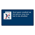 Communicatiebord voederverbod - 320x160mm Reflecterend