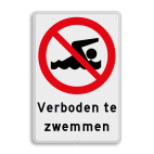 Verkeersbord - Verboden te zwemmen - reflecterend