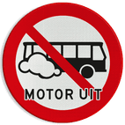 Verkeersbord Motor uitschakelen - Bussen